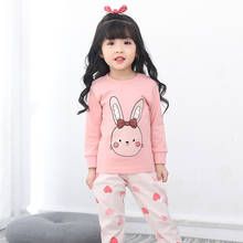 Pijama infantil estampado de coelho, roupas de dormir para crianças de algodão 2024 - compre barato
