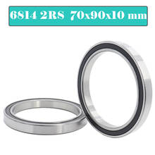 6814-2RS Bearing ABEC-1 (2PCS)  70x90x10 mm Metric Thin Section Rubber Sealed Bearings 61814 RS 6814RS 2024 - buy cheap