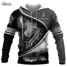 CLOOCL-Sudadera con capucha de estilo vikingo para hombre, suéter con estampado 3D de tatuaje Odin, ropa de calle Harajuku Unisex, chándal informal de otoño 2024 - compra barato