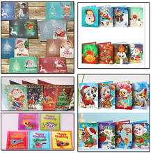 Hot Sale Diy Diamond Painting Card Shiny Special Embroidery Kits Christmas Greeting Cards Santa Claus Merry Christmas 2024 - buy cheap