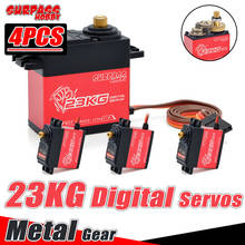 Surpass hobby-servomotor de metal, 4 peças, 23kg, digital, 40mm, para rc 1/8, 1/10, carro, barco, avião, motor 2024 - compre barato