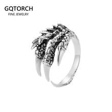 Настоящее серебро 925 пробы кольцо с когтями для мужчин женщин мужчин когти дракона в форме изменяемого размера ювелирные изделия 2024 - купить недорого