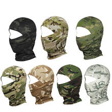 Multicam camuflagem balaclava rosto cheio wargame ciclismo caça cachecóis de pesca do exército capacete militar forro tático airsoft boné 2024 - compre barato