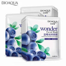 BIOAQUA 10Pcs Blueberry Face Mask Moisturizing Oil Control Brighten Sheet Wrapped Facial Masks Beauty Skin Care Korean Cosmetics 2024 - buy cheap