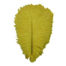 Penas naturais de avestruz para festa de casamento, decorações de penas amarelas de avestruz, 15-75cm 6-30 2024 - compre barato