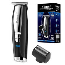 Powerful 2in1 professional hair trimmer USB rechargeable hair clipper electric shaver hair cutter machine for men beard haircut 2024 - buy cheap