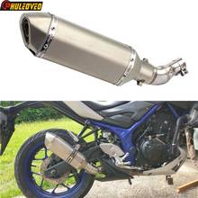 For Yamaha YZF-R3 YZF-R25 MT-03 Motorcycle Exhaust Escape Moto Mid Link Pipe Slip on for Yamaha R3 R25 2015-2018 MT03 2016-2018 2024 - buy cheap