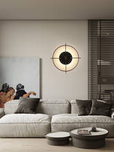 Lámpara de pared decorativa de diseño nórdico minimalista, con reloj, para sala de estar, Hotel, café, pasillo, dormitorio, mesita de noche, cocina 2024 - compra barato