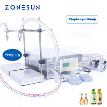 ZONESUN-máquina semiautomática de llenado de botellas de agua, desinfectante de manos, champú de Perfume, boquillas dobles, ZS-DP622W 2024 - compra barato