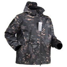 Мужская камуфляжная флисовая куртка HAN WILD Softshell, армейские тактические походные куртки, военная Водонепроницаемая ветровка с капюшоном 2024 - купить недорого