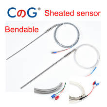 5m K J PT100 Type 1 2 3 5 6mm 0-900 Degree 0-600 50 100 mm Bendable For Temp Controller Sheated Thermocouple Temperature Sensor 2024 - buy cheap