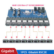 10/100/1000M PCBA board Gigabit switch Ethernet Fiber Optical Media Converter 8 Port 1.25G SC 2 RJ45 2024 - buy cheap