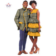 Bintarealwax High Quality Sweet Couple Clothes African Wax Print Clothing Bazin Summer Plus Size Clothes for Party BRW WYQ63 2024 - buy cheap