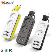 EU Plug Socket KR Plug Power Strip Portable Extension Socket 2AC With 4 USB Wall Charger Outlet Travel Desktop Socket 2024 - buy cheap