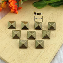 1000pcs 9mm Antique Brass/Bronze Pronged Nailheads Pyramid Stud Fashion Nickel Rivets DIY Accessory Wholesale/Free Shipping 2024 - buy cheap