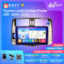 EKIY-autorradio estéreo con GPS para coche, reproductor Multimedia con Android 10, DSP, QLED, DVD, Carplay, para Toyota Land Cruiser Prado 150, 2010-2013 2024 - compra barato