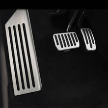 Capas de pedal para pedal de carro, capas de aço inoxidável para pedal de descanso de freio de acelerador, acessórios para tesla model 3 model três 2004-2010 2024 - compre barato