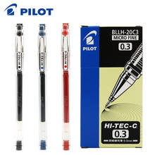 Pilot-bolígrafo de Gel BLLH-20C5/C4/C3, bolígrafo de acero de Gel muy fino, examen de oficina financiera para estudiantes, negro, 0,4/5/3mm, 6 uds. 2024 - compra barato