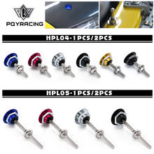 1.25" Universal Style Push Button Billet Hood Pins Lock Clip Kit For BMW ect Car Quick Pins PQY-HPL04/05 2024 - купить недорого