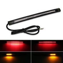 Motorcycle Light Bar Strip Tail Brake Stop Turn Signal License Plate Light Integrated 3528 SMD 48 LED Red Amber Color 2024 - buy cheap