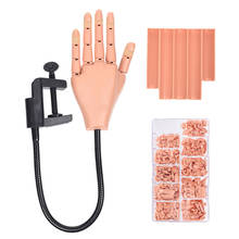 DIOZO-mano de práctica de manicura ajustable, herramienta de Arte de uñas, modelo de mano falsa, dedo Flexible de entrenamiento con puntas de uñas, 200 Uds. 2024 - compra barato