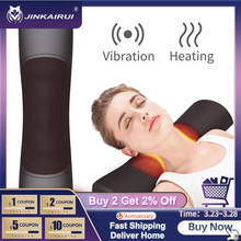 JinKaiRui Electric Infrared Heating Kneading Neck Shoulder Back Body Spa Massage Pillow Car Chair Shiatsu Massager Masaj Device 2024 - buy cheap