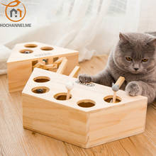 Brinquedo interativo do gato brinquedos de madeira para o jogo do gato brinquedo do rato do brinquedo da caça do gato gophers brinquedo para gatos 2024 - compre barato