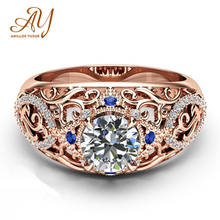 Anillos Yuzuk Silver Hot Jewelry Rings For Women Girls Jewelry Gift Real FashionSliver Rose Gold Femme Engagement Ring 2024 - buy cheap