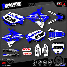PowerZone Custom Team Graphics Backgrounds Decals 3M Stickers Kit For YAMAHA 2002-2014 YZ125 YZ250 004 2024 - buy cheap