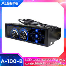 ALSEYE a-100L(B) PC Fan Controller for Cooling Fans Touch Screen 6 Channels Fan speed controller for 3pin 4pin fan 2024 - купить недорого