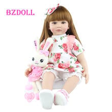 60 CM Silicone Reborn Toddler Doll Toy Lifelike 24 inch Vinyl Princess Babies Alive Bebe Dress Up Girl Birthday Gift 2024 - buy cheap