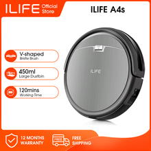 ILIFE A4s Robot Vacuum Cleaner , Carpet & Hard Floor Large Dustbin,Auto Recharge Household Tools,Applicance 2024 - buy cheap