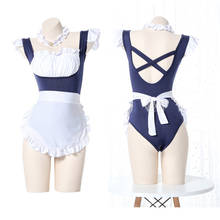 Maid Cosplay Swimsuit Suit Uniform Students Sexy Sailor Fancy Colthing School Girls Costume Schoolgirl Bodysuit Apron Choker Set 2024 - buy cheap