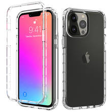 Funda trasera transparente a prueba de golpes para iPhone, carcasa resistente 2 en 1 PC + TPU, para iPhone 12, 11 Pro Max, SE 2020, Xs, XR, X, 8, 7, 6s, 6 Plus 2024 - compra barato