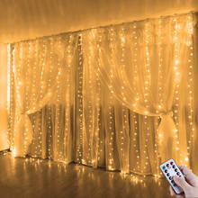 3M LED fairy light curtain Garland on the Window USB String Lights Festoon Remote Control  Christmas Decorations for Home Room 2024 - buy cheap