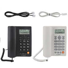 Teléfono con identificador de llamadas, manos libres, para casa, oficina, Hotel, fijo, inglés, de escritorio 2024 - compra barato