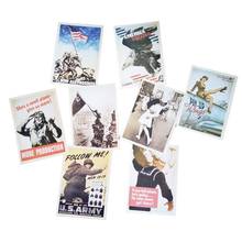 6packs/lot Vintage Style WW2 Military Theme Postcards History Gift Greeting Cards Classic Posters Christmas Gift Wholesale 2024 - buy cheap