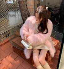 2022 Winter Warm Imitation Fox Fur Coat Women Luxury Thick Fluffy Overcoat Large Size Temperament Long Plush Cardigan 2024 - buy cheap