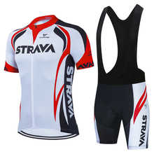 Men's Cycling Jersey Set 2021 Team Strava Cycling Clothing Ropa Ciclismo Mtb Mountain Bike Summer Breathable Bib Shorts Set 2024 - buy cheap