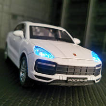 Novo modelo de carro de liga cayenne de alta simulação 1:32 som e luz 6 portas de metal puxar para trás brinquedos carro para crianças presentes frete grátis 2024 - compre barato