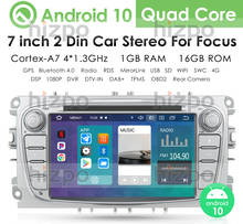 7'' 2 Din Android 10 Car Radio GPS Navigation For Ford Mondeo S-max Focus C-MAX Galaxy Fiesta transit Fusion Connect kuga WIFI 2024 - buy cheap