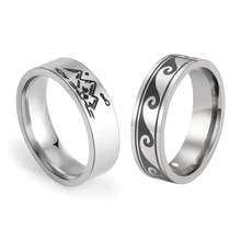 Skyrim-anillo grabado de pájaro de montaña para hombre y mujer, sortija Simple de acero inoxidable, joyería para fiesta, regalo de aniversario de compromiso 2024 - compra barato