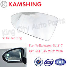 CAPQX For Volkswagen Golf 7 MK7 5G1 BA5 2012 2013 2014 2015 2016 With heating Side Rear View Mirror Glass Rearview Mirror Lens 2024 - buy cheap