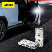 Baseus 4Pcs 6 LEDs Car Openning Door Warning Light Safety Anti-collision Flash Lights Wireless Magnetic Signal Lamp 2024 - купить недорого