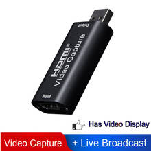 Placa de captura de vídeo 4k usb 3.0 2.0, hdmi-compatível, caixa de gravação de vídeo para ps4, jogo, dvd, câmera filmadora, gravação ao vivo, streaming 2024 - compre barato