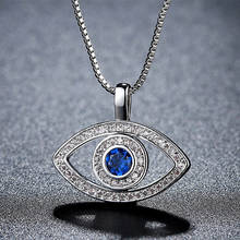 Luck Turkey Blue Evil Eye Blue Rhinestone Eye Choker Necklace For Women  Fashion Charm  Exaggerated Shape Wholesale Jewelry 2024 - buy cheap
