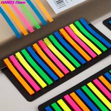 New 160/300pcs Color Transparent Fluorescent Index Tabs Flags Sticky Note Stationery School Office Supplies 2024 - buy cheap