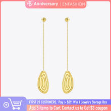 Enfashion Years Drop Earrings Statement Gold Color Long Dangle Earings For Women Fashion Jewelry Pendientes Mujer Moda  ED181087 2024 - buy cheap