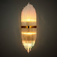 Lámpara de pared Led E14 para sala de estar, luminaria de lujo de Metal dorado, accesorios de iluminación interior 2024 - compra barato