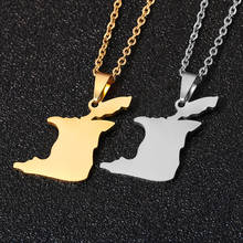 Fashion Trinidad and Tobago Map Flag Pendant Necklace for Women Men Gold Color Party Engagement Stainless Steel Jewelry Gifts 2024 - buy cheap